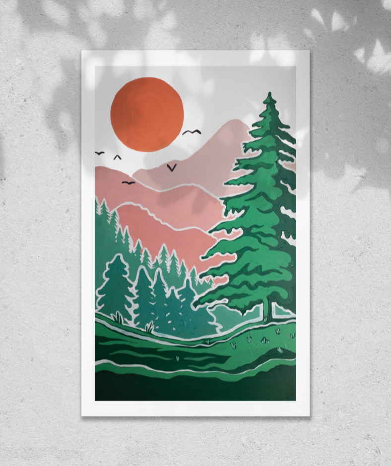 Mountains, Giclée Print
